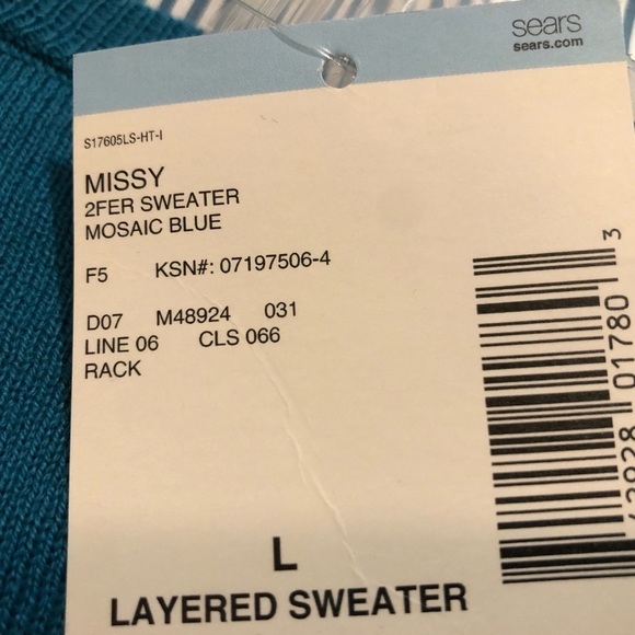 🆕 Laura Scott layered blue scoop neck swea… - Picture 6 of 9